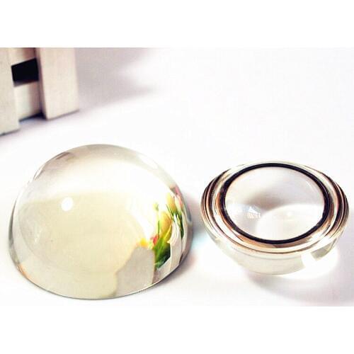 Customized Logo 6CM 200pcs/lot Blank Transparent Crystal Hemisphere Half Ball Magnifier Glass Paperweight for Wedding Decoration