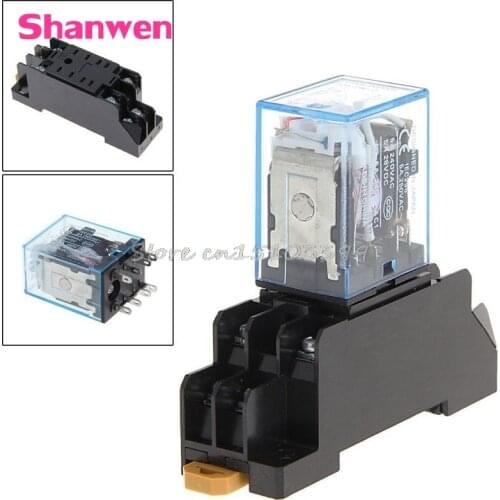 PYF08A 220/240 V AC Bobina Power Relay DPDT MY2NJ 8 Pin With Base G08 Whosale&DropShip