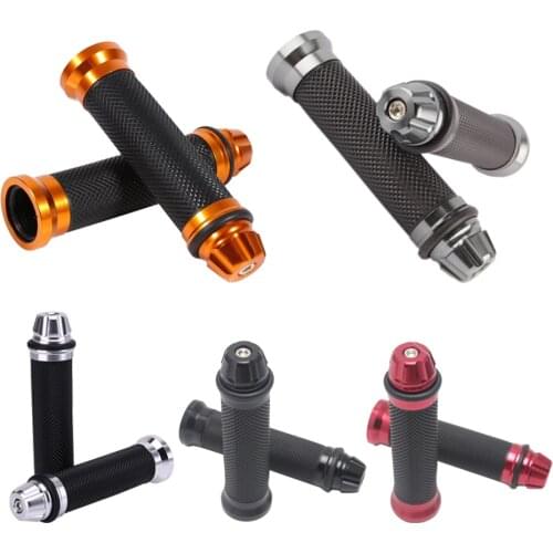 Aluminum Rubber Gel Motorcycles Hand Grips for 22mm Handle Bar Motorbike Handlebar Grips Motor Replacement Parts