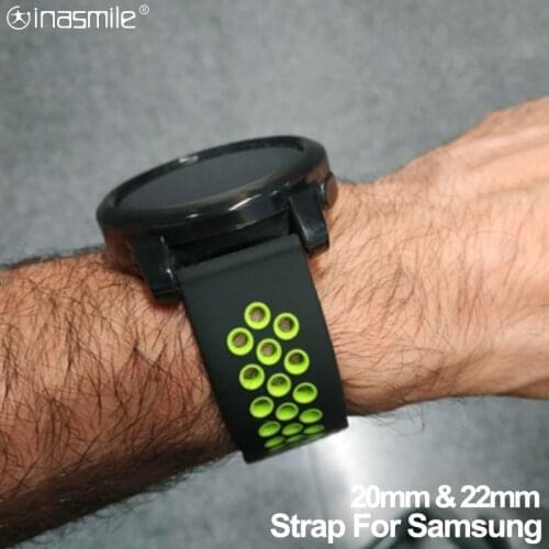 Beautiful 20mm Accessories bracelet For Sumsang Galaxy Active 2 3 Watch 42mm 22mm Silicone Strap for Watch 3 45mm 46mm Gear S3