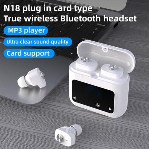 Stable Transmission PC Bluetooth 5.0 Mini MP3 Player In-ear Earphones for Indoors