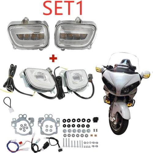 Motorcycle LED Turn Signal Driving Fog Light For Honda Goldwing GL1800 2001-2017 2012-2017 F6B 2013-2017 Valkyrie 1800 2014-2015