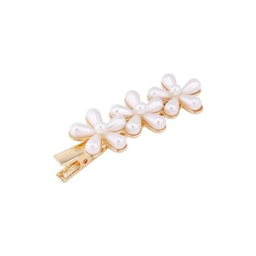 Retro fashion Floral stylish Imitation Pearl Girl Korean Sweet Fashion Hair Clip