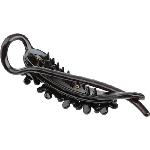 Womens Plastic Rhinestone Flower Banana Hair Clips Barrettes Hair Accessories Gifts 2pcs