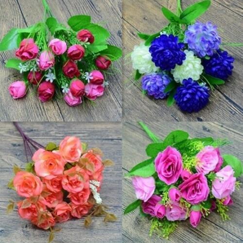 1PCS Lmitation Plastic Artificial Green Grass Flower Leaves Plant Flower Wedding Decoration for Home Office Ornament 30 optional