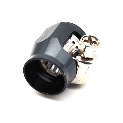 12mm Black Hose Fitting Finisher Clamp AN4 Aluminium for Fuel Oil Tube Hose 1 Piece