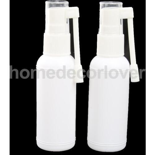 15ML Plastic Nasal Throat Fine Mist Spray Bottle Pump Sprayer with Cap-White