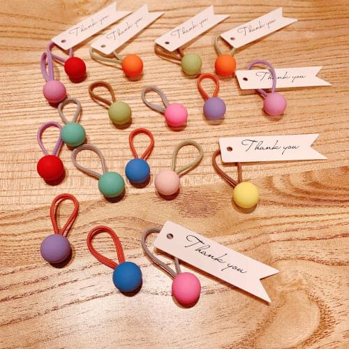 15PCS Candy Colored Acrylic Hair Bands For Girls High Elastic Nylon Rubber Band Ponytail Hair Accessoires Headdress