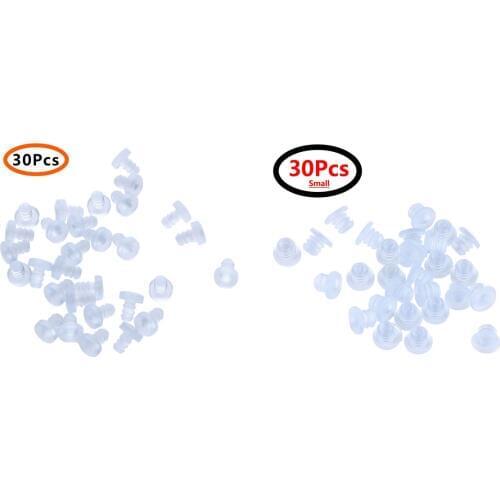 30Pcs Glass Table Top Spacers Anti Collision Rubber Embedded Bumpers Antislip Drawer Cabinet Door Bumper Pad Furniture Protector