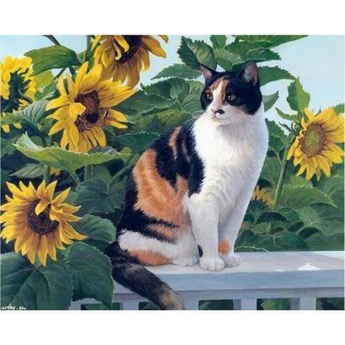 3D DIY Diamond Painting Cross Stitch Needlework Cat 5D Icon Diamond Embroidery Flowers Rhinestone Mosaic Decor Painting Craf