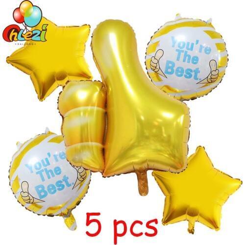 5pcs Thumbs praise balloon encouragement Gift for kids Retirement helium foil ball wedding Globos birthday party Baby shower