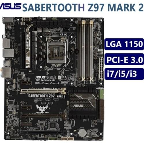 ASUS SABERTOOTH Z97 MARK 2 100% Original Desktop Motherboard LGA 1155 DDR3 32GB USB3.0 USB2.0 SATA3 PCI-E 3.0 motherboard Used