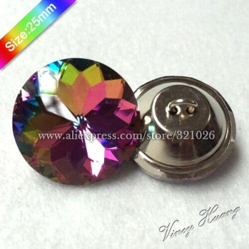 Free shipping 100PCS/LOT 25MM COLORFUL REDBUD Crystal Glass Buttons,Sofa Buttons,Upholstery Rhinestone Buttons,Headboard Buttons
