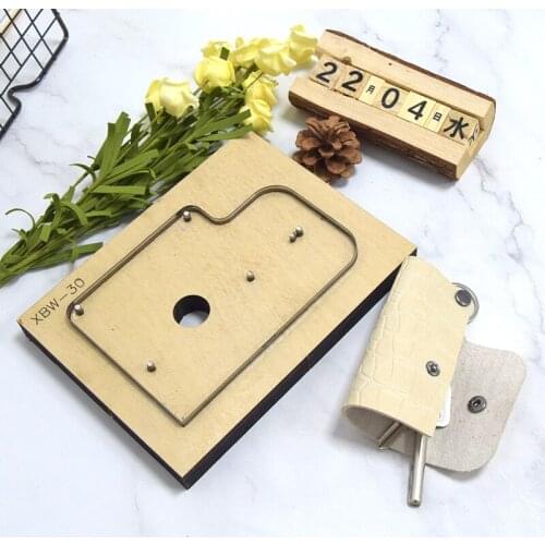 SMVAUON Cutting Die Customized DIY Key Ring Case Leather Car Key Holder Bag Wallet Punching Laser Cutter Mold Leather Keychain