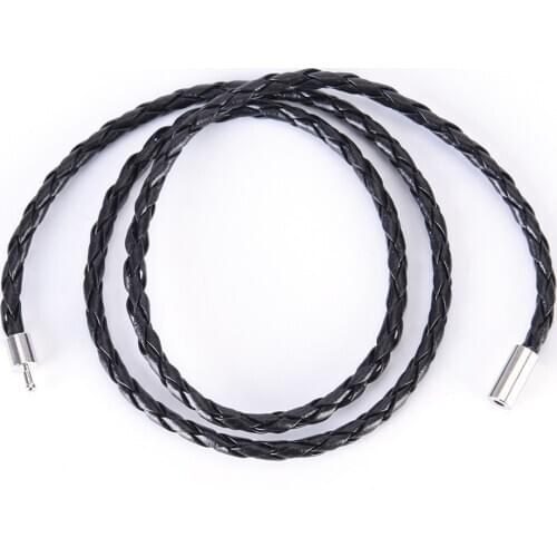 50CM Black PU Leather Wrap Bracelet With Magnet Clasp Jewelry For Women Men Unisex Fashion Pulseira