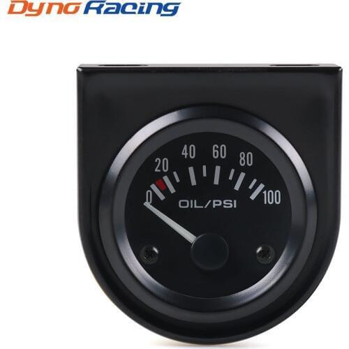 Oil press gauge 2" 52mm Universal 0-100 Psi Auto Oil pressure gauge with sensor white led Car meter