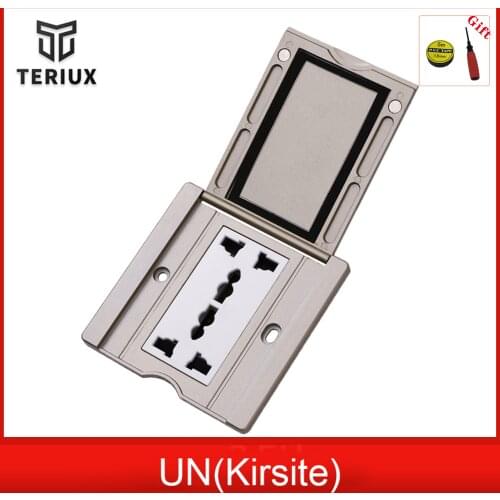 Home use champagne gold floor receptacle clamshell built in floor socket for office for home use