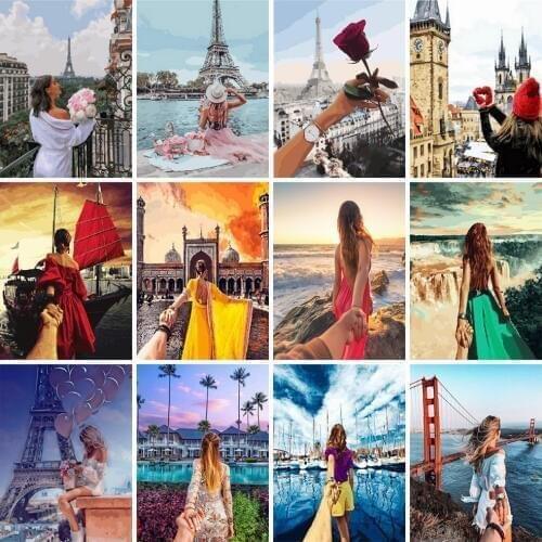 EverShine Diamond Painting Full Square Girl Diamond Mosaic Portrait Cross Stitch Rhinestones Art Bead Picture Kits Home Decor