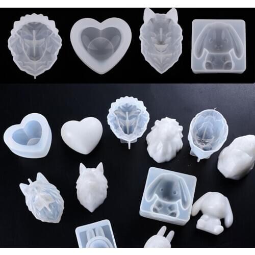 Heart/Rabbit/Wolf Head/Lion Resin Casting Craft Shaping Tools