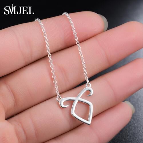 SMJEL Movie City of Bones Necklace Angelic Forces Power Rune Pendant Inspired By The Mortal Instruments Shadowhunter Jewelry Men