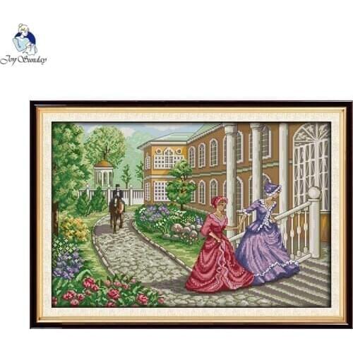 Go Home Patterns Aida Cross Stitch Kit 14ct 11ct Printed Canvas Stitches DMC Cotton Thread Embroidery DIY Handmade Needlework