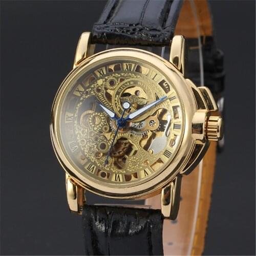 New WINNER Female Women Watch Ladies Casual Clock Automatic Mechanical Watches Classic Top Brand Luxury Skeleton Clocks 087