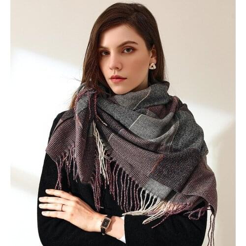 2021 Winter New Scarf Plaid Men And Women Winter Scarf Warm Scarf Fashion Casual Scarf Imitation Cashmere For women