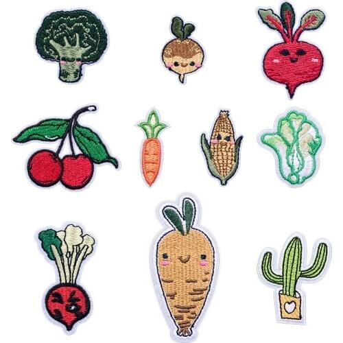 Customized Wholesale Computer Flower Embroidery Cloth Sticker Radish Cloth Sticker Shoes and Hats Luggage Accessories Patch