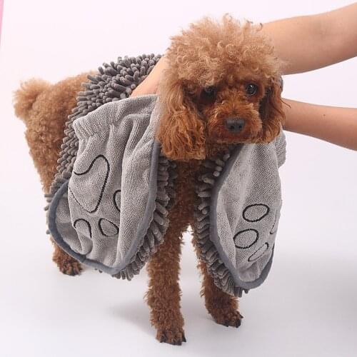 Pet Dog Towel Super Absorbent Dog Bathrobe Microfiber Bath Towels Quick-Drying Cat Bath Towel Big Size Dog Accessories