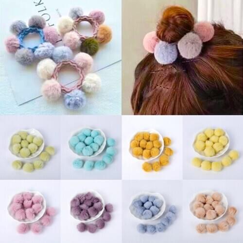 30Pcs 3cm Mink Fur Jewelry Findings Half Ball Fur Pompom DIY Mink Half Ball for shoes Jewelry Cloth Making Craft Accessories