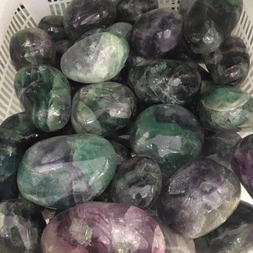 Drop shipping Natural fluorite Crystal gemstone meditation reiki healing chakra polished fluorite tumbled stone 1pcs