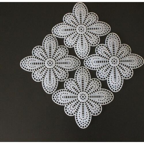 QJH 10pcs/lot Plastic Butterfly Flower Shape Hand-woven Bag Grid DIY Manual Car Seat Cushion Decoration Material Accessories