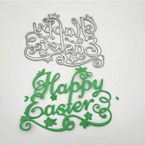 PANFELOU Happy Easter Scrapbooking DIY Embossing Valentines Day card paper dies cutting die stencils punch Metal