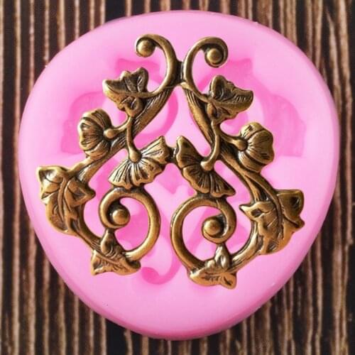 Leaves Vine Border Silicone Molds DIY Scroll Relief Cupcake Topper Fondant Cake Decorating Tools Candy Chocolate Gumpaste Moulds