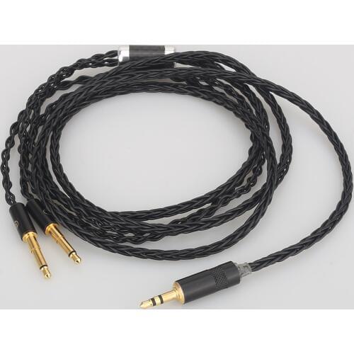 Audiocrast HC009 Replacement Headphones Cable 3.5mm To 2 X 3.5mm Audio Upgrade Cable For Meze 99 Classics/Focal Elear Headphones