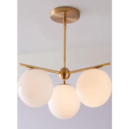 Modern Metal Magic Bean Molecular Pendant Light Milk White Glass 3 head Pendant Lamp Art Parlor Suspension Pendant Lighting G776