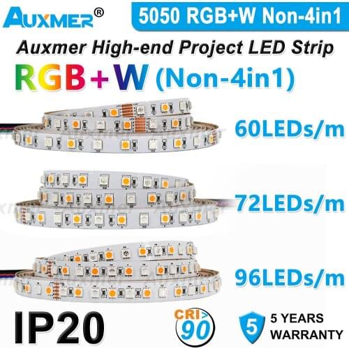 5050RGB+W LED Strip,72LEDs/m,RGBW,IP20,DC24V,17.2W/m,360LEDs/reel,for KTV, entertainment room, sports room,Spinning bike, DIY