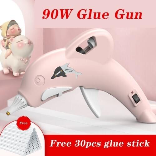 Hot Glue Gun 90W High Temperature Glue Gun for DIY Crafts, Projects, Fast Home Repairs Creative Arts, with 30pcs Glue Sticks