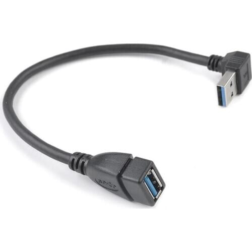 Usb 3.0 Angle 90 Degree Extension Cable Male To Female Adapter Cord Data Up