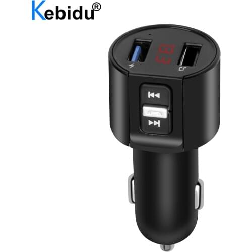3.4A LED Display USB Phone Charger Bluetooth FM Transmitter Car-Charger For iPhone 12 Xiaomi Samsung Mobile Phone Adapter