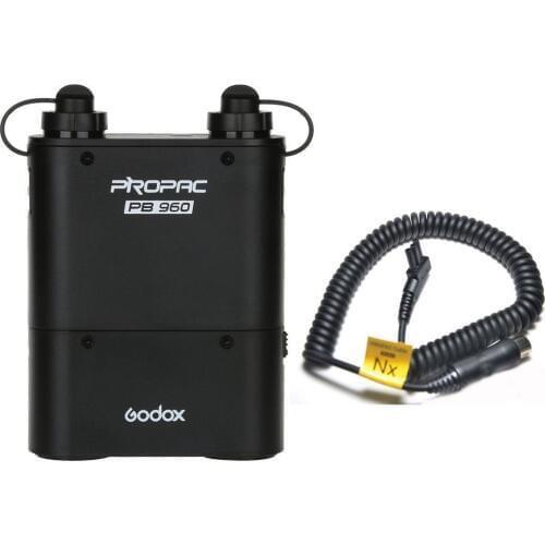 Godox PB960 External Flash Power Battery Pack (Black) 4500mAh +Power Cable Nx For Nikon Speedlite