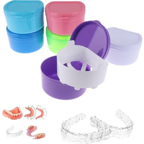 1PCS Denture Box Full Denture Soaking Case Prosthesis Container Denture Bath Box 7Colors High Quality