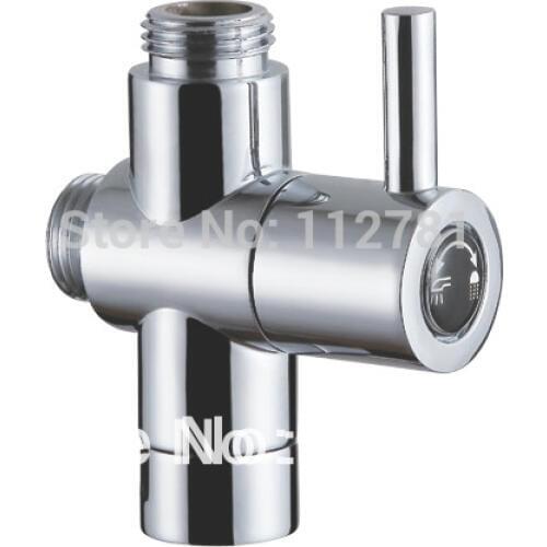 100% Quality Assurance T-adapter Brass Valve Core Solid Brass Chrome Polished Shower Water Separator - Free Shipping L0023-1