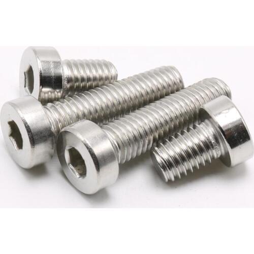 2pcs M5 stainless steel cup head screw hexagon socket screws furniture decoration bolt 8mm-30mm length