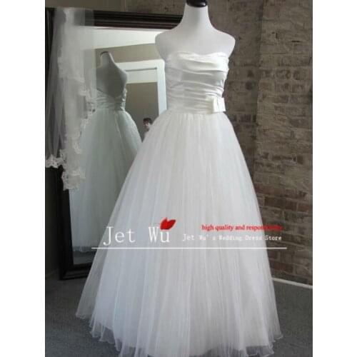 2020 New arrival Actual lmages cheap A-line tulle wedding dress made in china under $100