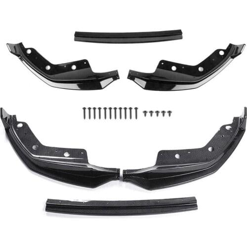 3PCS Car Front Bumper Lip Spoiler Splitter Diffuser Detachable Body Kit For-BMW 3 Series G20 2019-2020