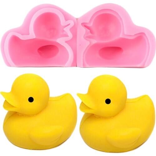 3D Cartoon Duck Soap Silicone Mold Candle Resin Clay Mould DIY Fondant Cake Decorating Tools Candy Chocolate Gumpaste Moulds