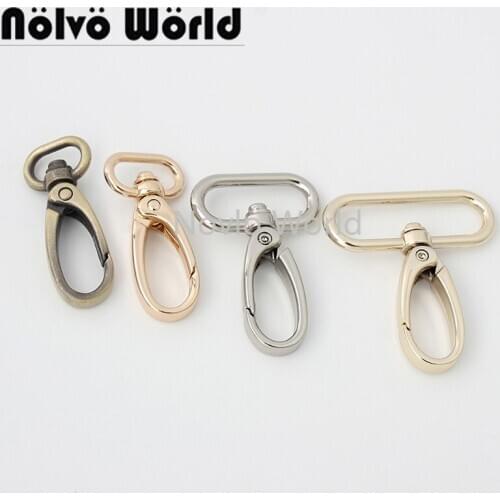 50 pieces 6 colors 4 size 13mm 16mm 25mm 32mm metal round head snap hook for woman handbag clasp clip purse accessories