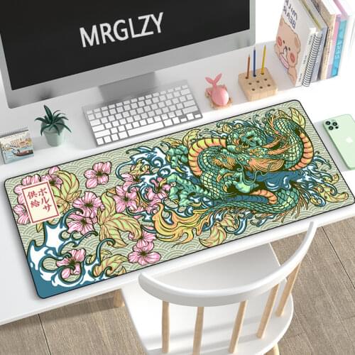 40*90CM Japanese Style XXL Large Mouse Pad Ukiyo-e Dragon Carpet PC Computer Gaming Accessories Mousepads Desk Mat for CS GO LOL