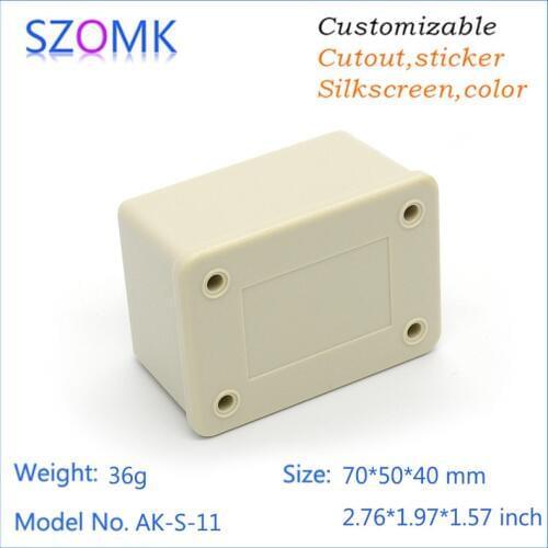One piece plastic DIY electronic enclosure plastic case handheld enclosure small plastic junction box 70*50*40mm